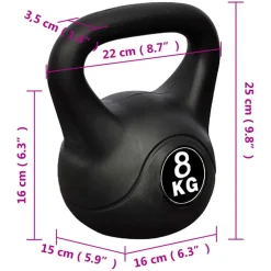 vidaXL Kettlebell 8 kg