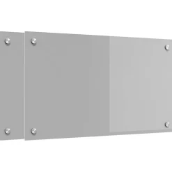 vidaXL Keukenachterwand 2 st Lichtgrijs 70 x 40 cm gehard glas