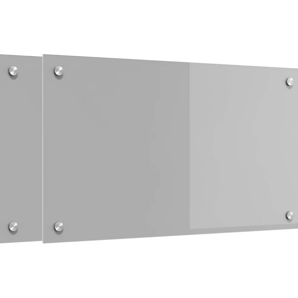 vidaXL Keukenachterwand 2 st Lichtgrijs 70 x 40 cm gehard glas