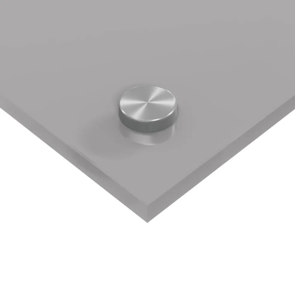 vidaXL Keukenachterwand 2 st Lichtgrijs 70 x 40 cm gehard glas