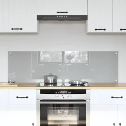 vidaXL Keukenachterwand 2 st Lichtgrijs 70 x 40 cm gehard glas