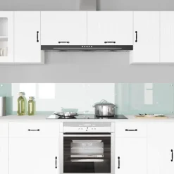 vidaXL Keukenachterwand 2 st Wit 110 x 40 cm gehard glas
