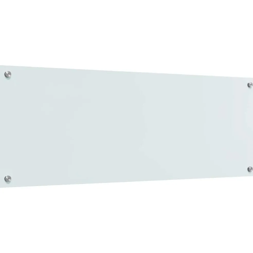 vidaXL Keukenachterwand 2 st Wit 110 x 40 cm gehard glas