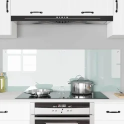 vidaXL Keukenachterwand 2 st Wit 70 x 50 cm gehard glas