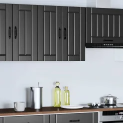 vidaXL Keukenbovenkast Lucca bewerkt hout zwart