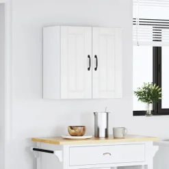 vidaXL Keukenbovenkast Lucca bewerkt hout wit