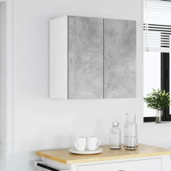 vidaXL Keukenbovenkast 60x31x60 cm spaanplaat betongrijs