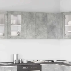 vidaXL Keukenbovenkast 60x31x60 cm spaanplaat betongrijs