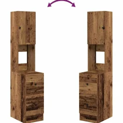 vidaXL Keukenbuffet met lade met plank Oudhout 32 x 50 x 180 cm