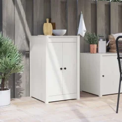 vidaXL Keukendeur MEPPEL Wit 50 x 9 x 82 cm Massief grenenhout