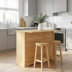 vidaXL Keuken Eiland Set Honing Wax 112 x 70 x 91,5 cm