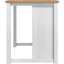vidaXL Keuken Eiland Set PANAMA Wit en Honing Was 112 x 77 x 90 cm