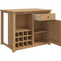 vidaXL Keuken Eiland Set PANAMA Honing Wax 112 x 77 x 90 cm