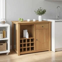 vidaXL Keuken Eiland Set PANAMA Honing Wax 112 x 77 x 90 cm