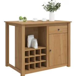 vidaXL Keuken Eiland Set PANAMA Honing Wax 112 x 77 x 90 cm