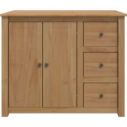 vidaXL Keuken Eiland Set PANAMA Wit en Honing Was 112 x 77 x 90 cm