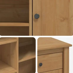 vidaXL Keuken Eiland Set PANAMA Honing Wax 112 x 77 x 90 cm
