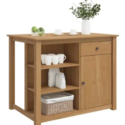 vidaXL Keuken Eiland Set PANAMA Honing Wax 112 x 77 x 90 cm