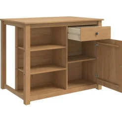 vidaXL Keuken Eiland Set PANAMA Honing Wax 112 x 77 x 90 cm