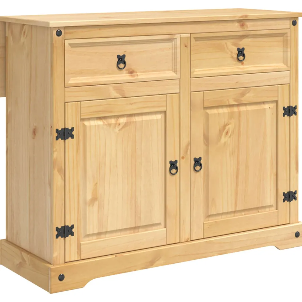 vidaXL Keuken Eiland Set 3 st CORONA Honing Wax 112 x 70 x 91,5 cm