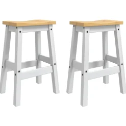 vidaXL Keuken Eiland Set 3 st Wit en Honing Was 112 x 70 x 91,5 cm
