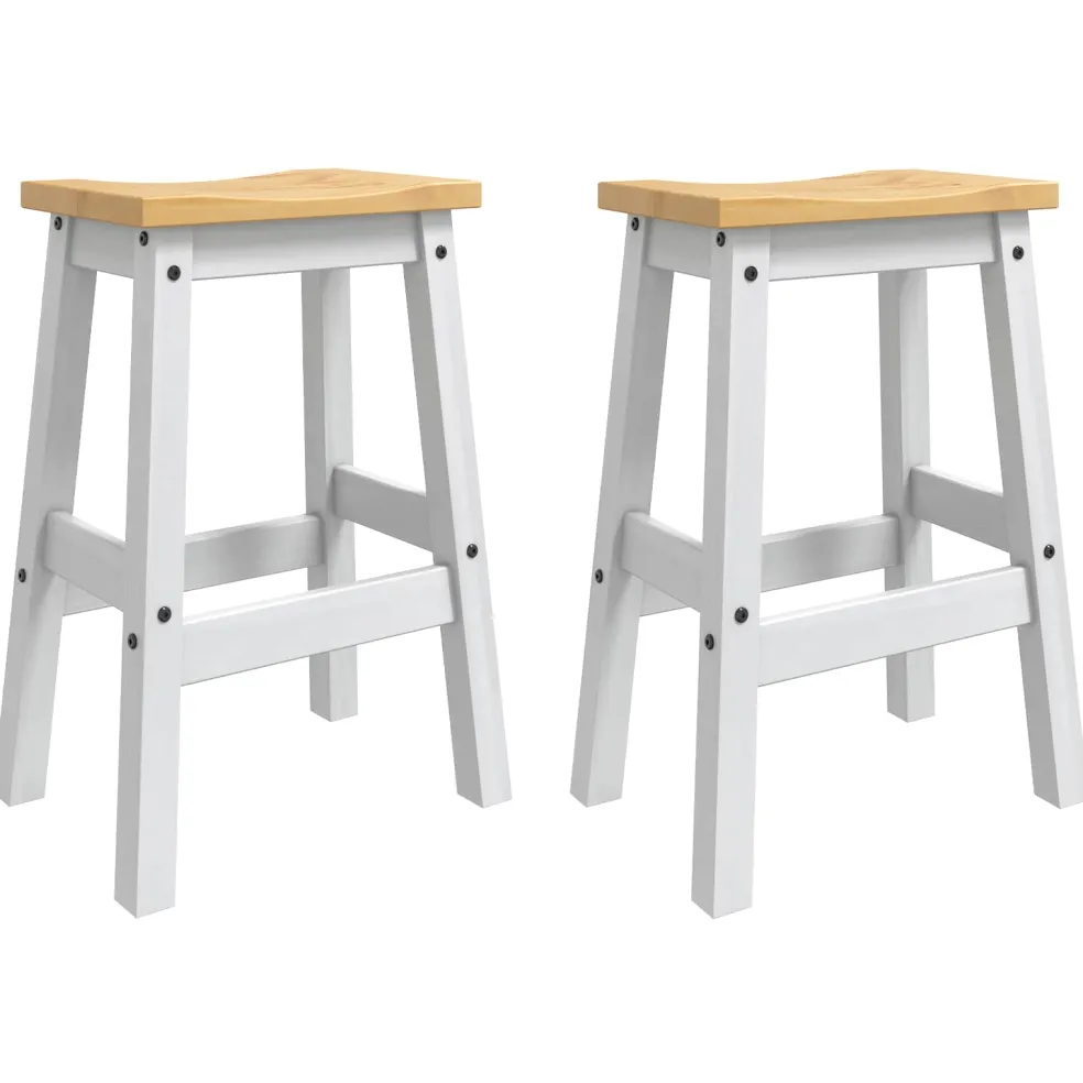 vidaXL Keuken Eiland Set 3 st Wit en Honing Was 112 x 70 x 91,5 cm