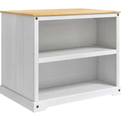 vidaXL Keuken Eiland Set Wit en Honing Was 112 x 77 x 91,5 cm