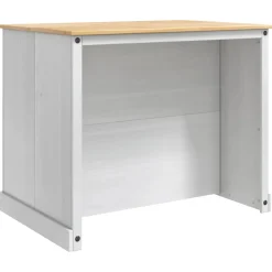vidaXL Keuken Eiland Set Wit en Honing Was 112 x 77 x 91,5 cm