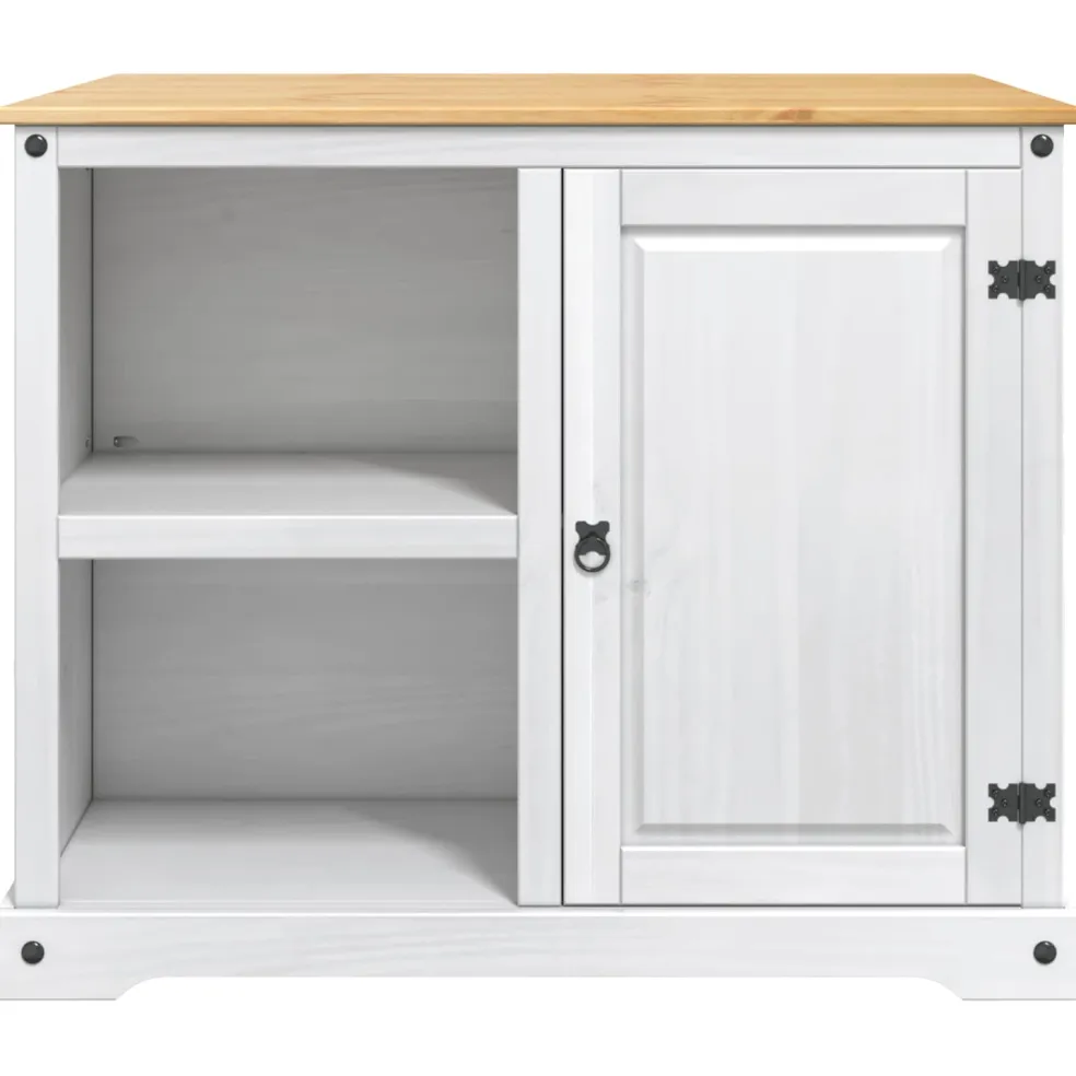 vidaXL Keuken Eiland Set Wit en Honing Was 112 x 77 x 91,5 cm
