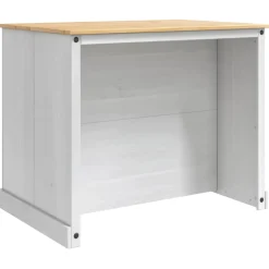 vidaXL Keuken Eiland Set Wit en Honing Was 112 x 77 x 91,5 cm