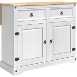 vidaXL Keuken Eiland Set Wit en Honing Was 112 x 70 x 91,5 cm