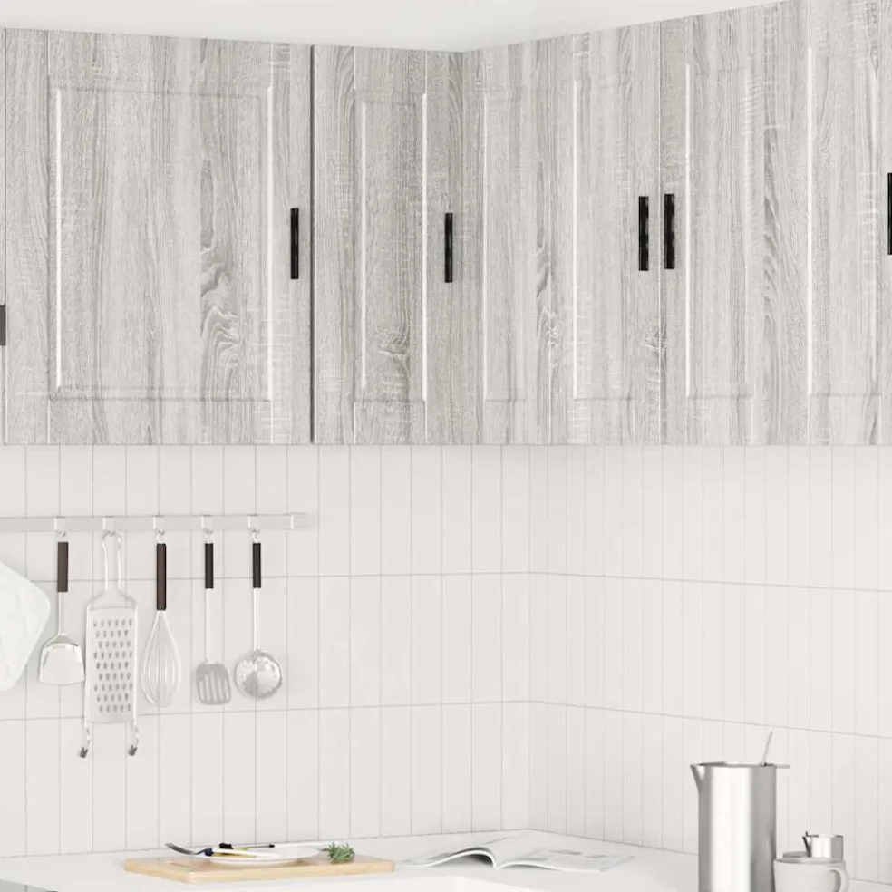 vidaXL Keuken hoekkast "Porto" bewerkt hout grijs sonoma eiken