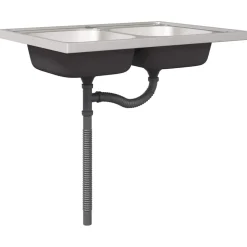 vidaXL Keukenkast Kalmar Beton Grijs 80 x 46 x 81,5 cm Bewerkt hout
