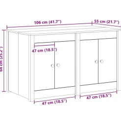 vidaXL Keukenkast met plank MEPPEL Bruin Eiken 106 x 55 x 64 cm