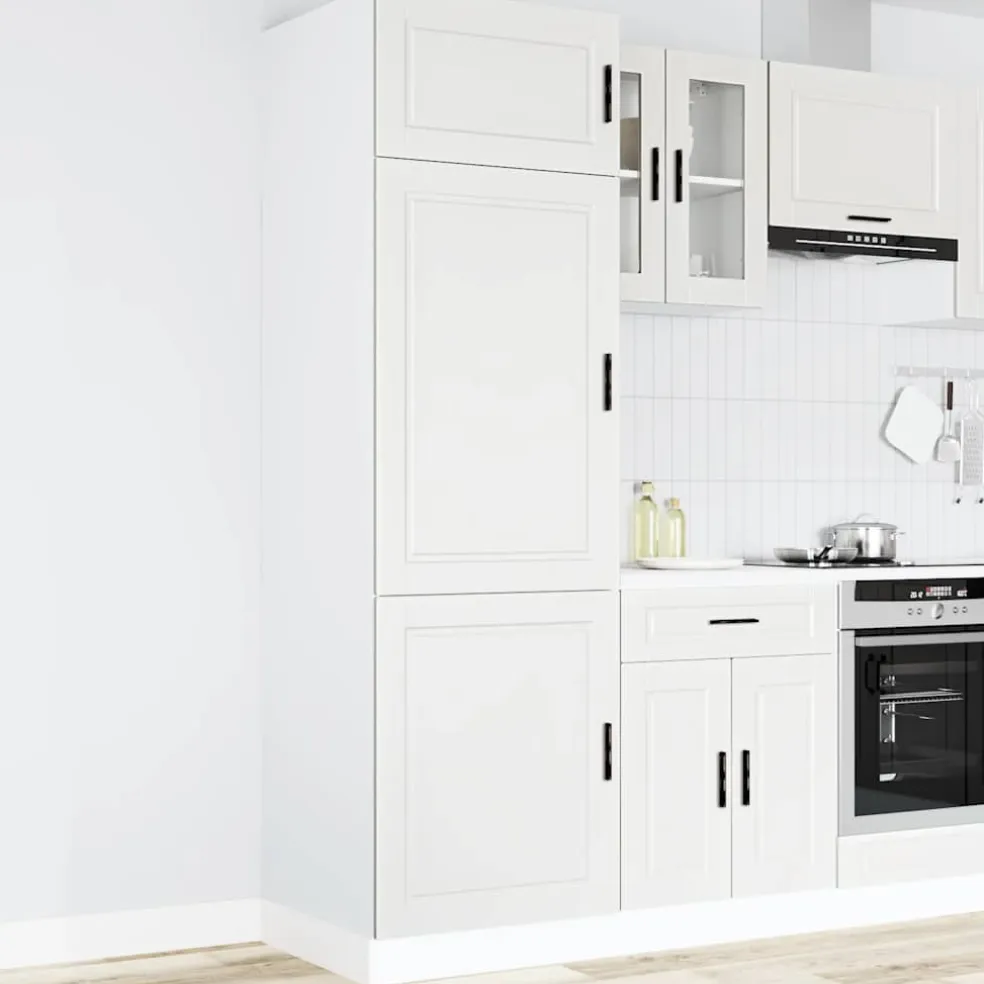 vidaXL Keukenkast Porto bewerkt hout wit
