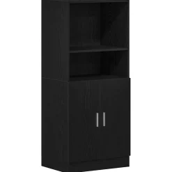 vidaXL Keukenkast 57x41,5x131,5 cm bewerkt hout zwart