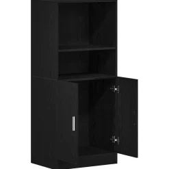 vidaXL Keukenkast 57x41,5x131,5 cm bewerkt hout zwart