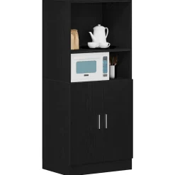 vidaXL Keukenkast 57x41,5x131,5 cm bewerkt hout zwart