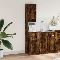 vidaXL Keukenkast 35x50x180 cm bewerkt hout gerookt eikenkleurig