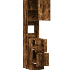 vidaXL Keukenkast 35x50x180 cm bewerkt hout gerookt eikenkleurig