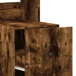 vidaXL Keukenkast 35x50x180 cm bewerkt hout gerookt eikenkleurig