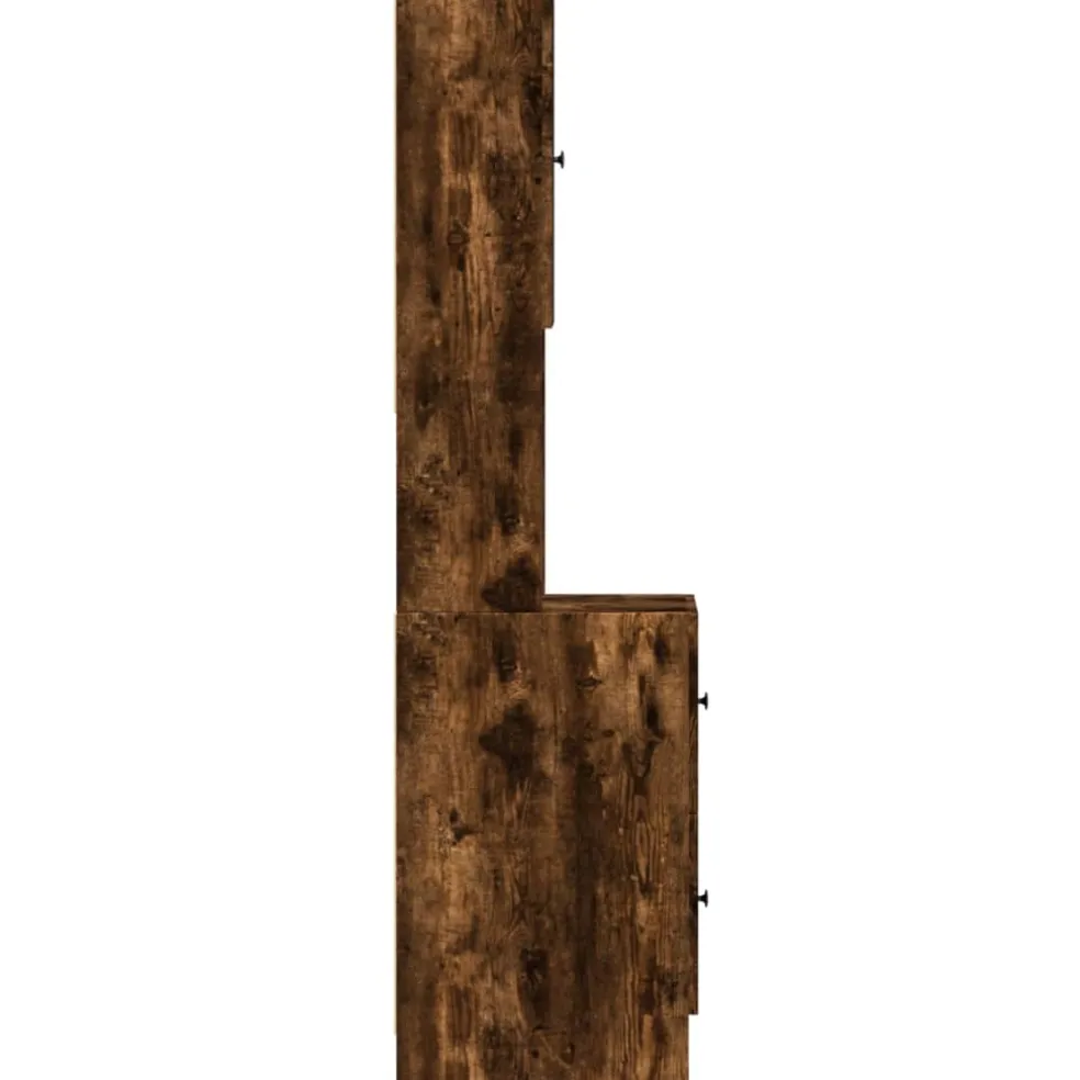 vidaXL Keukenkast 35x50x180 cm bewerkt hout gerookt eikenkleurig