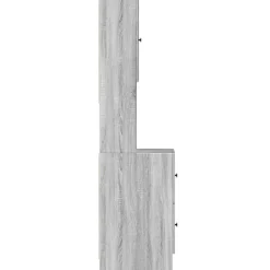 vidaXL Keukenkast 35x50x180 cm bewerkt hout grijs sonoma eiken