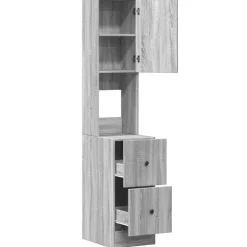 vidaXL Keukenkast 35x50x180 cm bewerkt hout grijs sonoma eiken