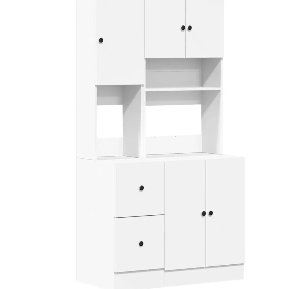 vidaXL Keukenkast 95x50x180 cm bewerkt hout wit