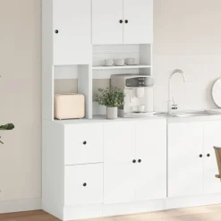 vidaXL Keukenkast 95x50x180 cm bewerkt hout wit