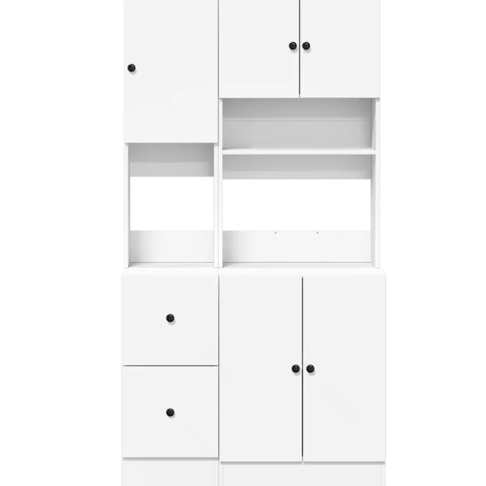 vidaXL Keukenkast 95x50x180 cm bewerkt hout wit