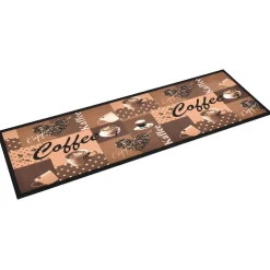 vidaXL Keukenmat wasbaar Coffee 45x150 cm bruin