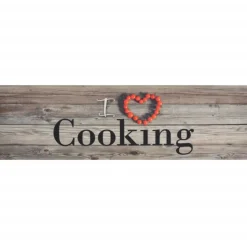 vidaXL Keukenmat wasbaar cooking-print 45x150 cm fluweel grijs