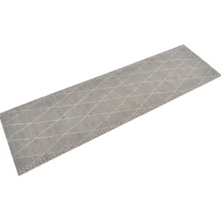 vidaXL Keukenmat wasbaar geruit 45x150 cm fluweel